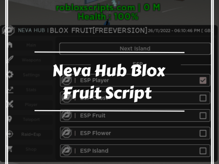 Neva Hub Blox Fruit Script Download free