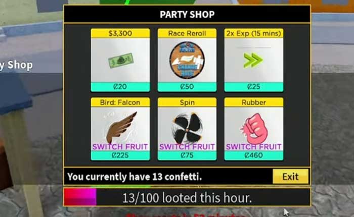 Where is the Party Shop in Blox Fruit?