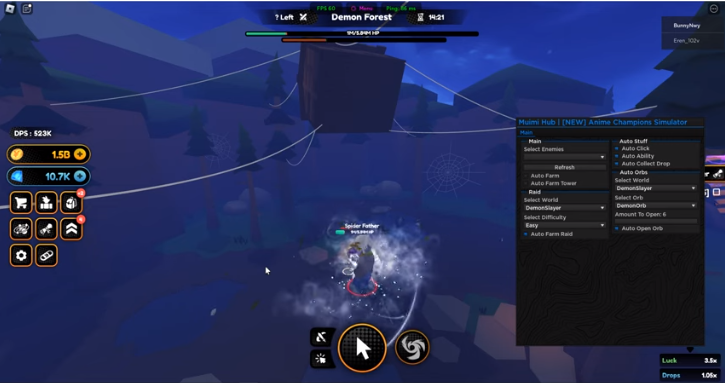Instructions to use the script of Anime Champion Simulator