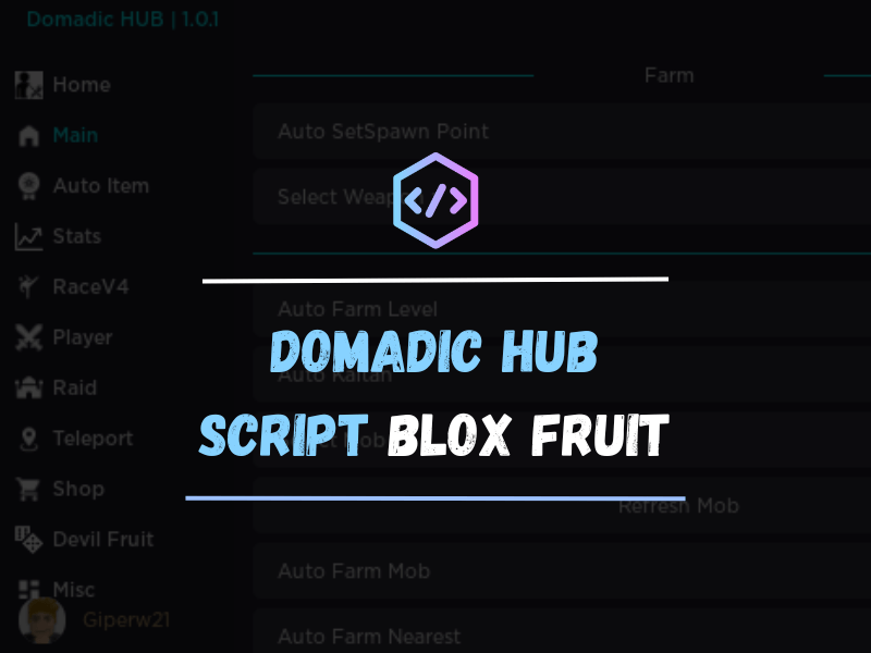 Domadic Hub Script Blox Fruit