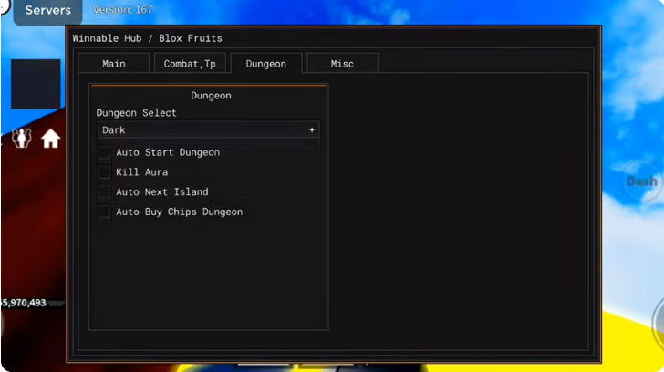 Features of Winnable Hub Script