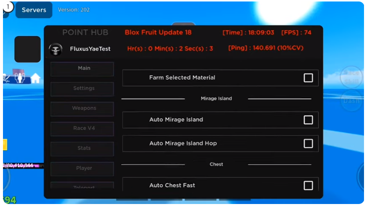 Point Hub code script to play cheat