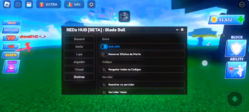 Features of Blade Ball roblox game script
