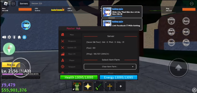 Master Hub Script for Blox Fruit