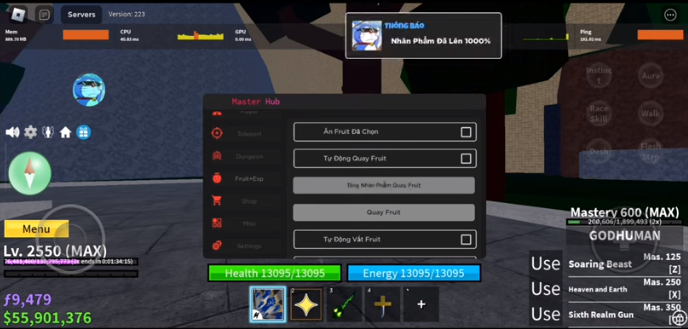 Features of Master Hub Script