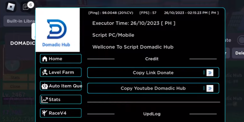 Domadic Hub Script Blox Fruit
