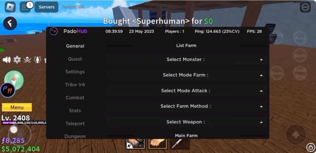 get here Pado Hub Script for blox game