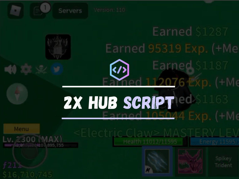 This is 2x Hub Script to get extra features in Blox Fruit game