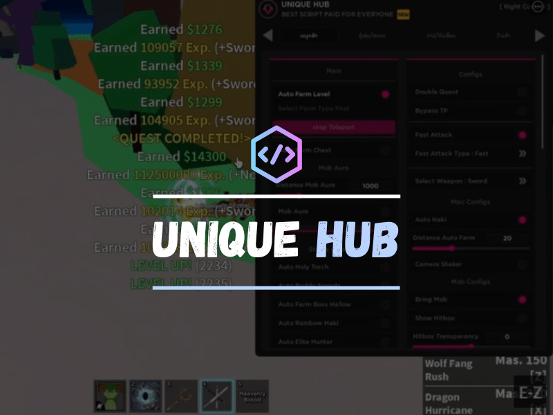 Unique Hub Blox fruits script code for roblox game