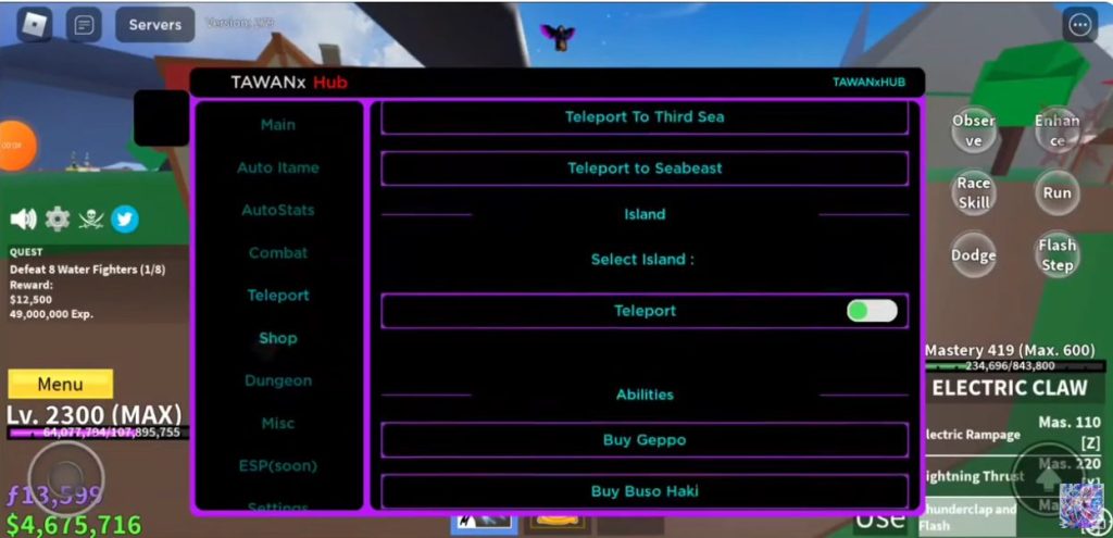 tawan Blox Fruits hub Scripts