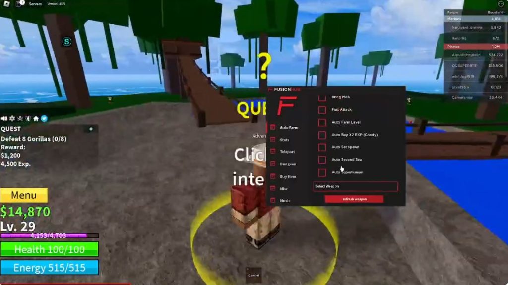 Features of Fusion Blox Fruit Script