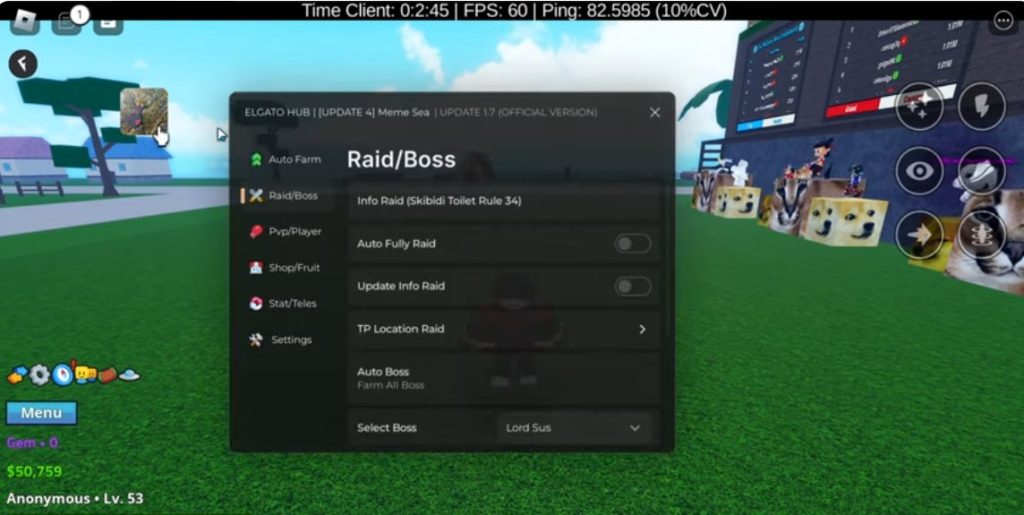 Meme Sea game cheats hacks by Roblox