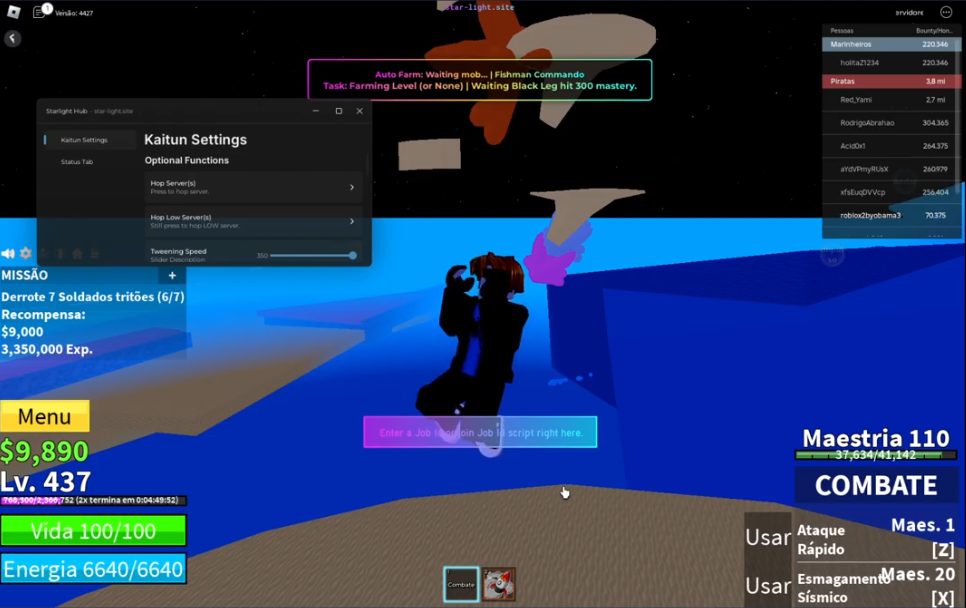 Kaitun Star Light Hub Blox Fruit