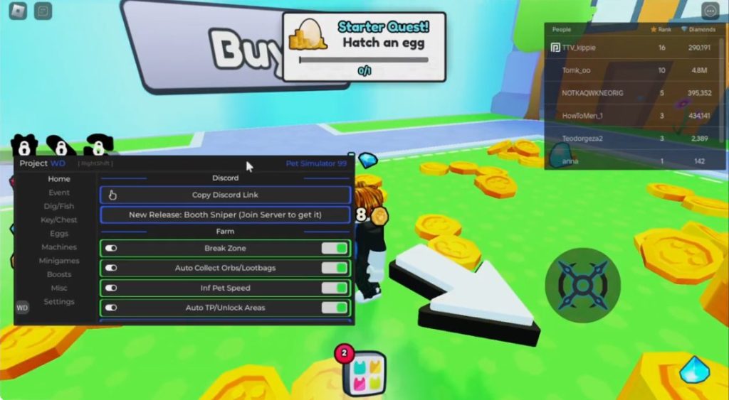WD Hub Pet Simulator 99