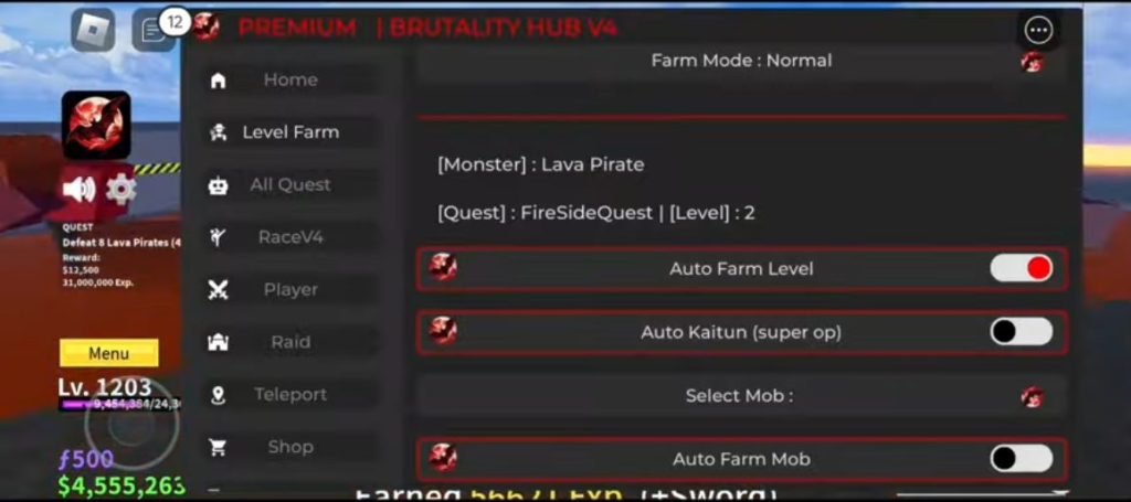 BRUTALITY V4 Hub Blox Fruit