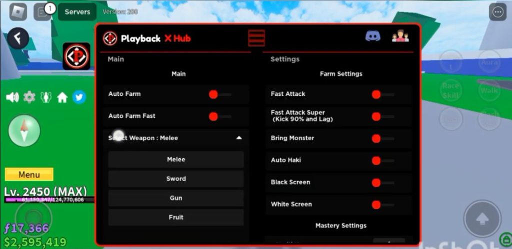 PlaybackX Blox Fruit Hub Script